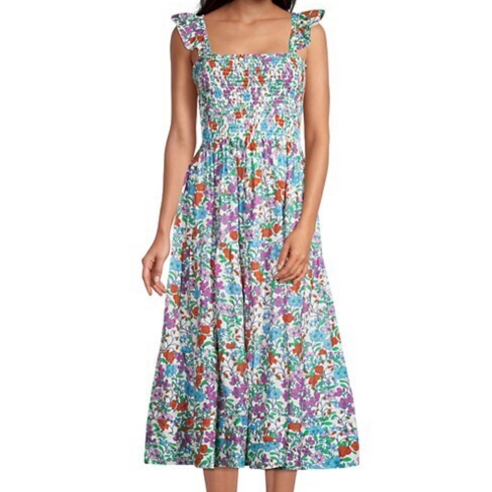 Roller Rabbit Multicolor Floral Midi Dress